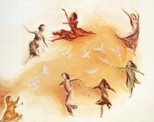 Dancers Painting with Child - Acrylic on canvas - Original Artwork