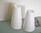 White mod salt and pepper shakers
