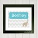 Nursery Art Print - Baby Boy Name - Elephant
