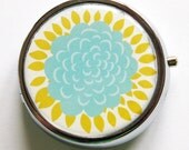 Flower Pill Box, Pill Case, Pill Container, Floral, Gift for her, Candy container, mint case (776)