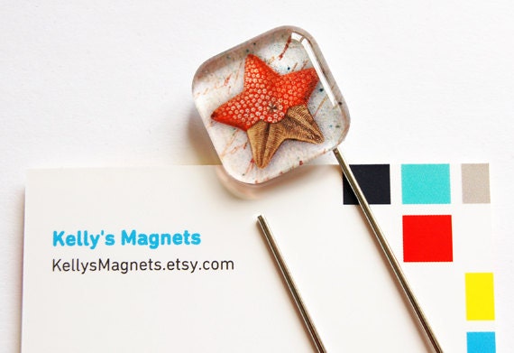 Glass Bookmark, Starfish Bookmark, Bookmark, book mark, Starfish, Ocean, Beach