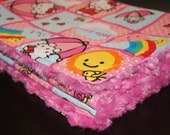 SALE - Hello Kitty Minky Blanket - Baby Blanket - Stroller Blanket - Crib Blanket - Monogramming Available
