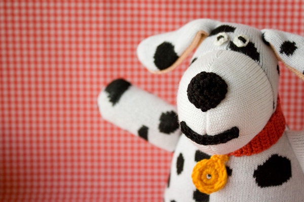 Doggy Knitted Doll - a cheerful birthday gift for toddlers and kids by FrejaToys