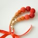 Tangerine Tango crochet nursing necklace - teething necklace for mom to wear, montessori