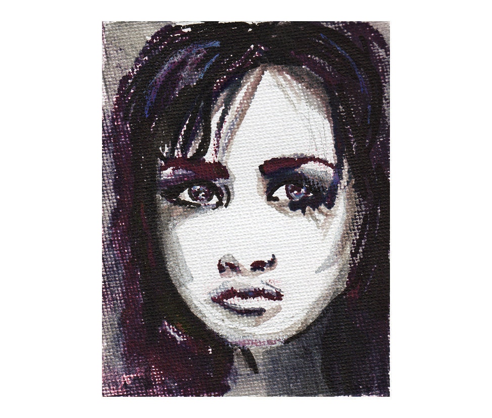 Art Print "Dark Eyes" - Print of Original Canvas Painting - ca. 8"x10" - B2G1F