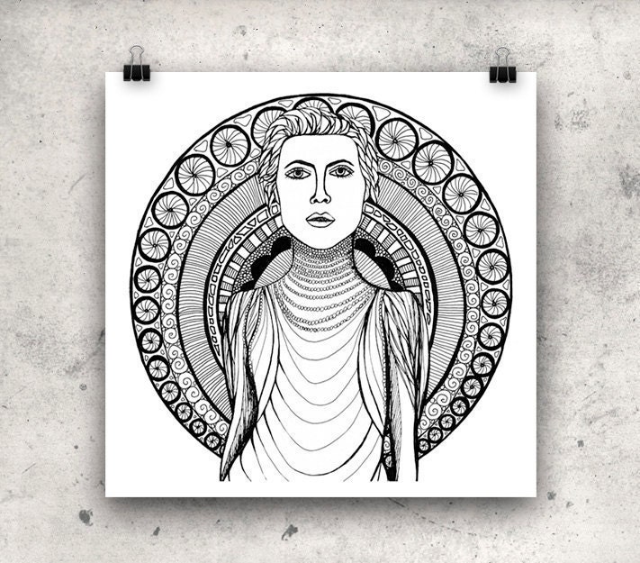 Art Print of Black and White Drawing - "Welcome to my World" - Fashion Illustration