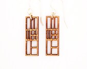 Grid, Laser Cut Earrings