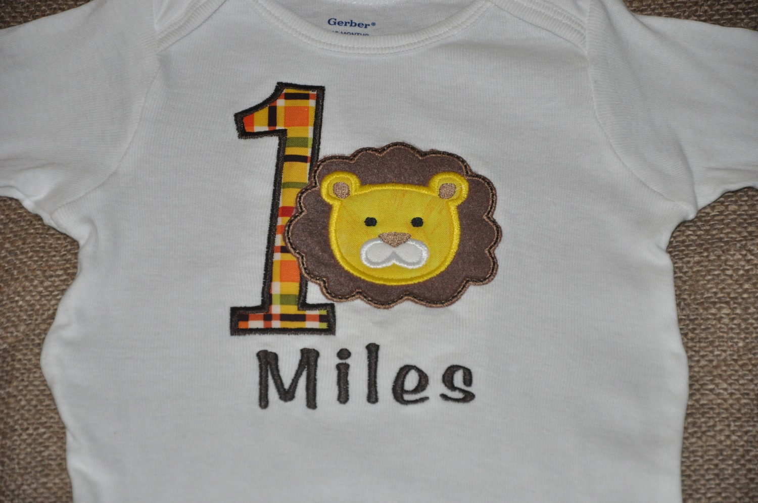 Appliqued Lion Birthday Shirt