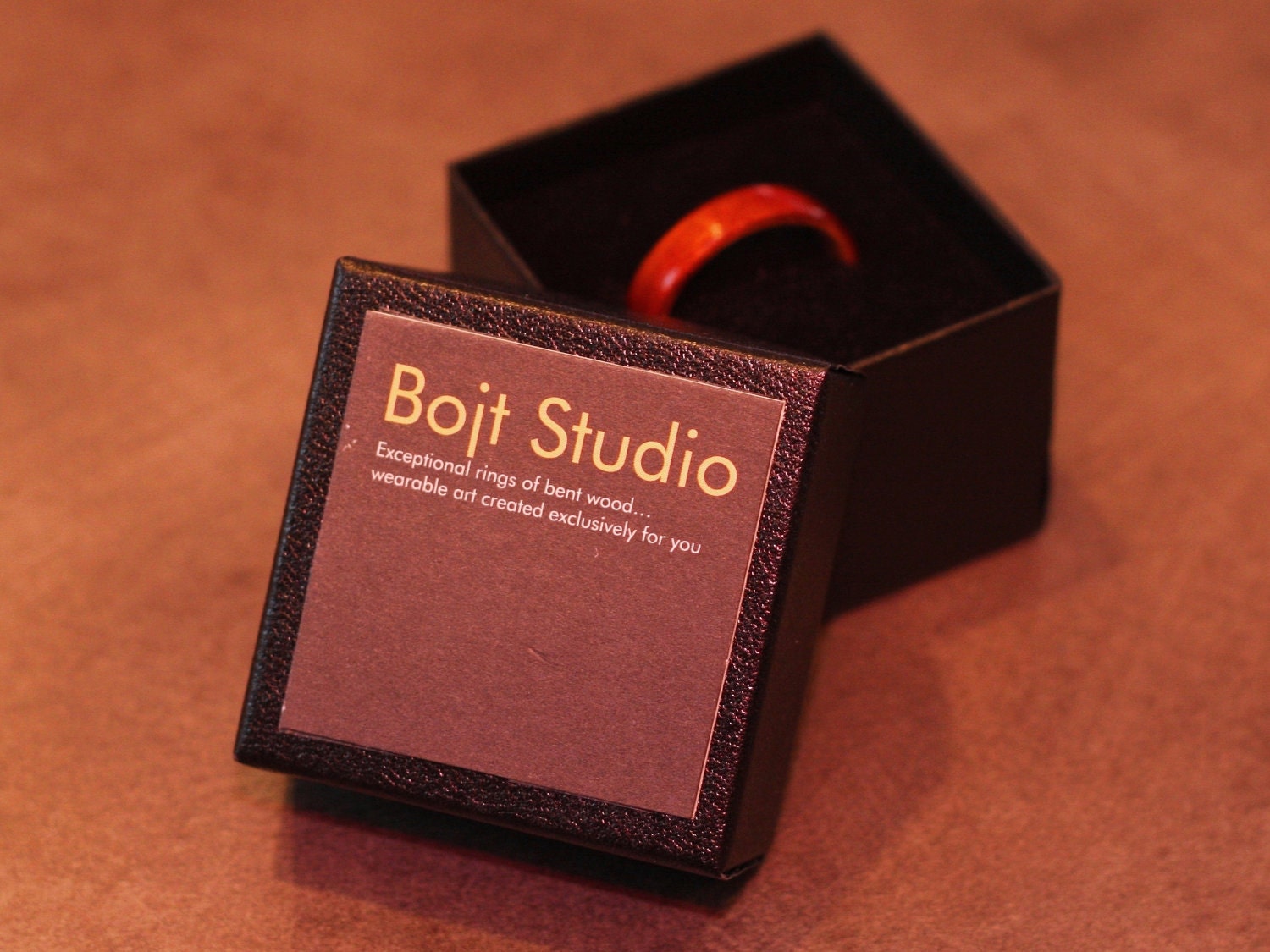 Brazilian Rosewood Bentwood Ring with Maple Liner