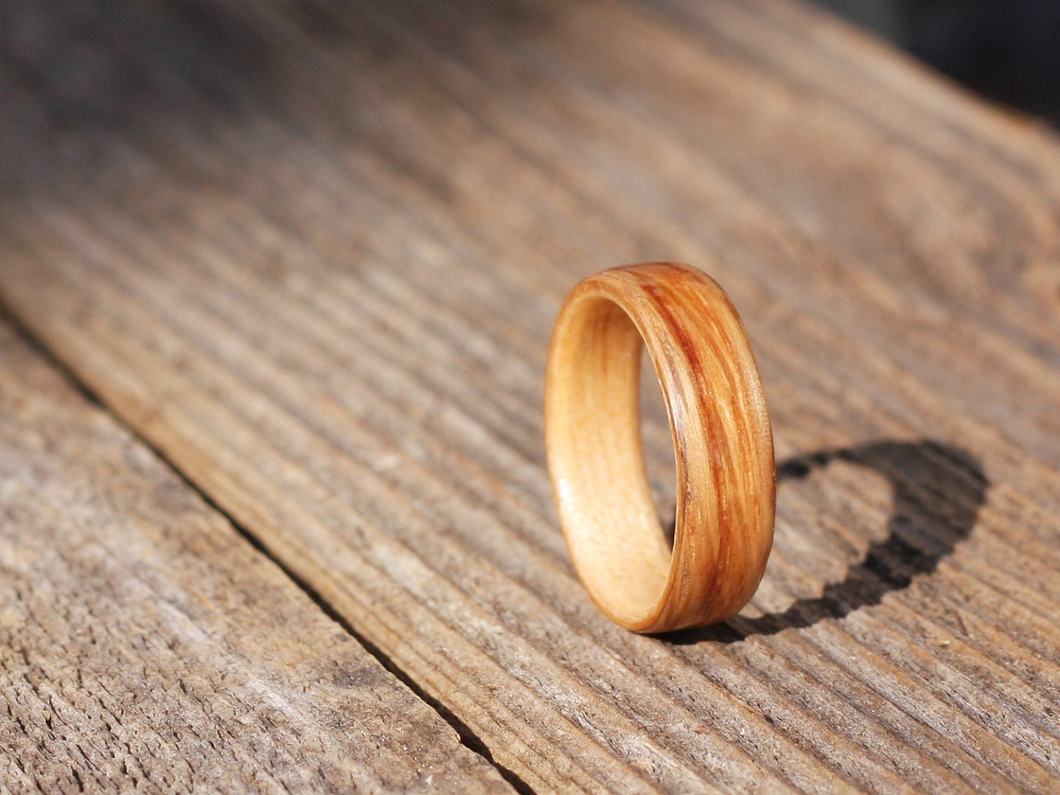 White Oak on Maple Bentwood Ring