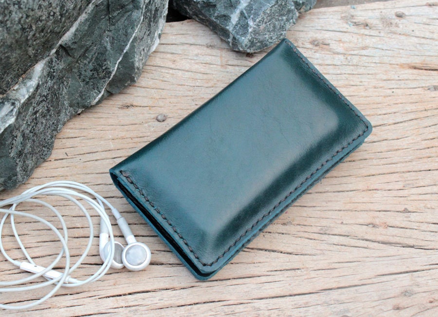 Cool-teal leather iphone wallet