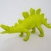 kids decor, neon dinosaur figurine // upcycled toys, lime green, kitsch home decor, chartreuse, pop art object