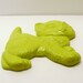 cat wall hanging // neon lime green home decor // upcycled cats, wall art, plaster, kids, children, kitsch
