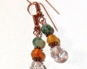TAURUS POWER EARRINGS Reiki Healing Gemstone Crystal Zodiac Jewelry