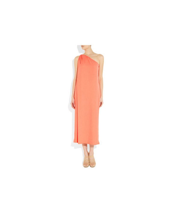 Sherbet One-shoulder Gown