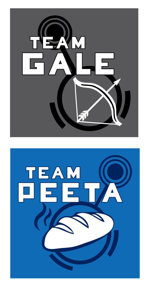 Unisex Hunger Games Team Peeta T-Shirt with Bread Graphic, Blue