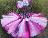 Bella Zebra Tutu Pink Tutu Baby Tutu Newborn Infant Girls Tutu Set Princess Pageant Birthday Gift Baby Shower Valentines Day Photo Prop
