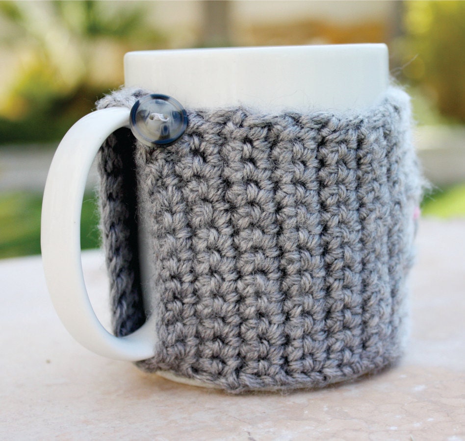 Weighted Companion Cube Inspired Coffee Mug Tea Cup Cozy: Portal 2 -ish Video Game Crochet Knit Sleeve