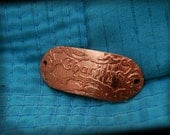 Art Nouveau Etched 'Charity' Design Copper Spacer
