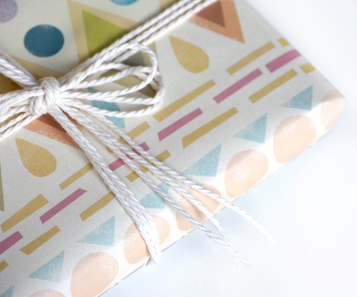 Eco-friendly Wrapping Paper "Native" Set of 2