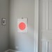 circle screenprint on paper, framed