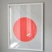 circle screenprint on paper, framed