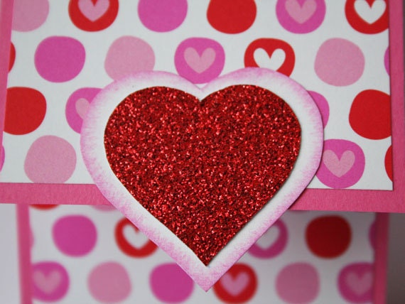 Gift Card Holder, Valentine, Hearts, Red, Pink, White