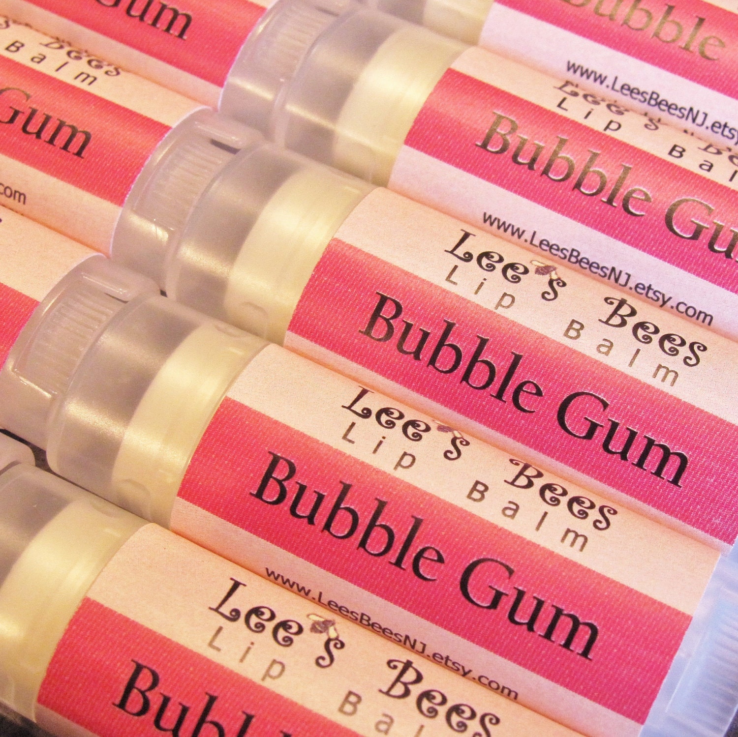 Lip Balm - Bubble Gum, One Tube of All Natural Beeswax Lip Salve Chapstick by Lee the Beekeeper