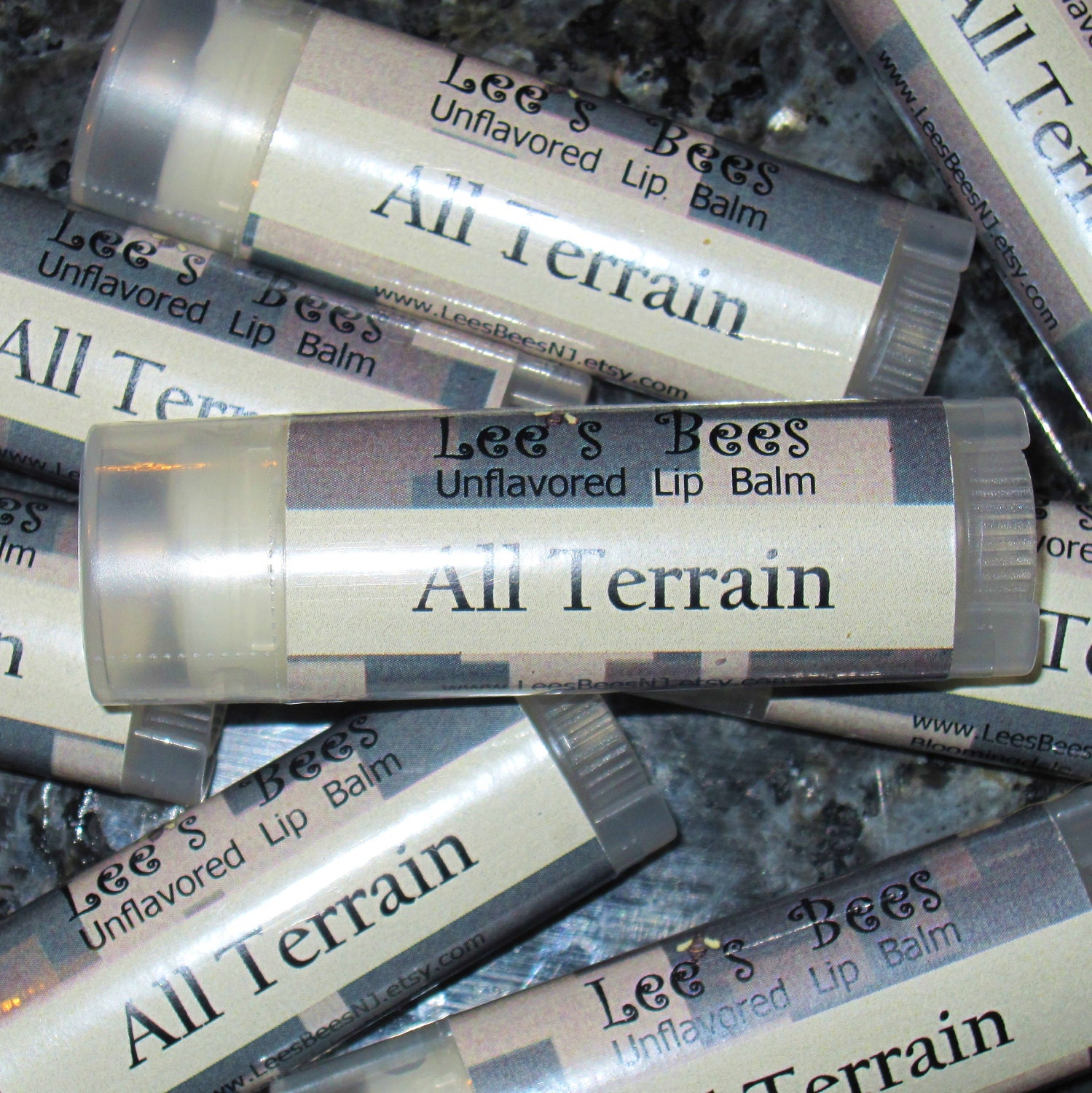 Unflavored Lip Balm - All Terrain, One Tube of Marine-Tested Lip Salve Chapstick from Lee the Beekeeper