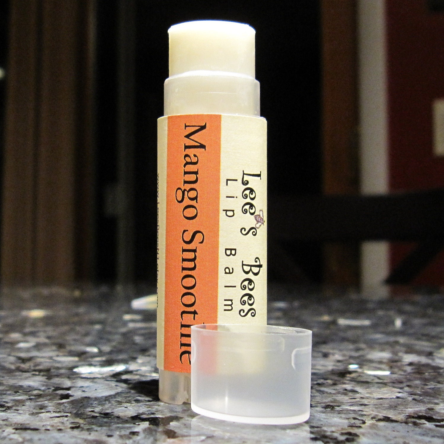Mango Smoothie Lip Balm - Three Tubes of Beeswax Lip Salve Chapstick from Lee the Beekeeper