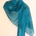 Black floral motif jade block printed cotton scarf/shawl