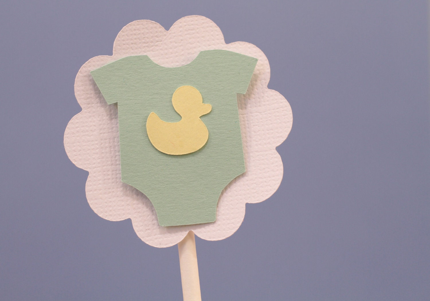 Green Baby Onesie with Rubber Duck Cupcake Toppers Il_170x135