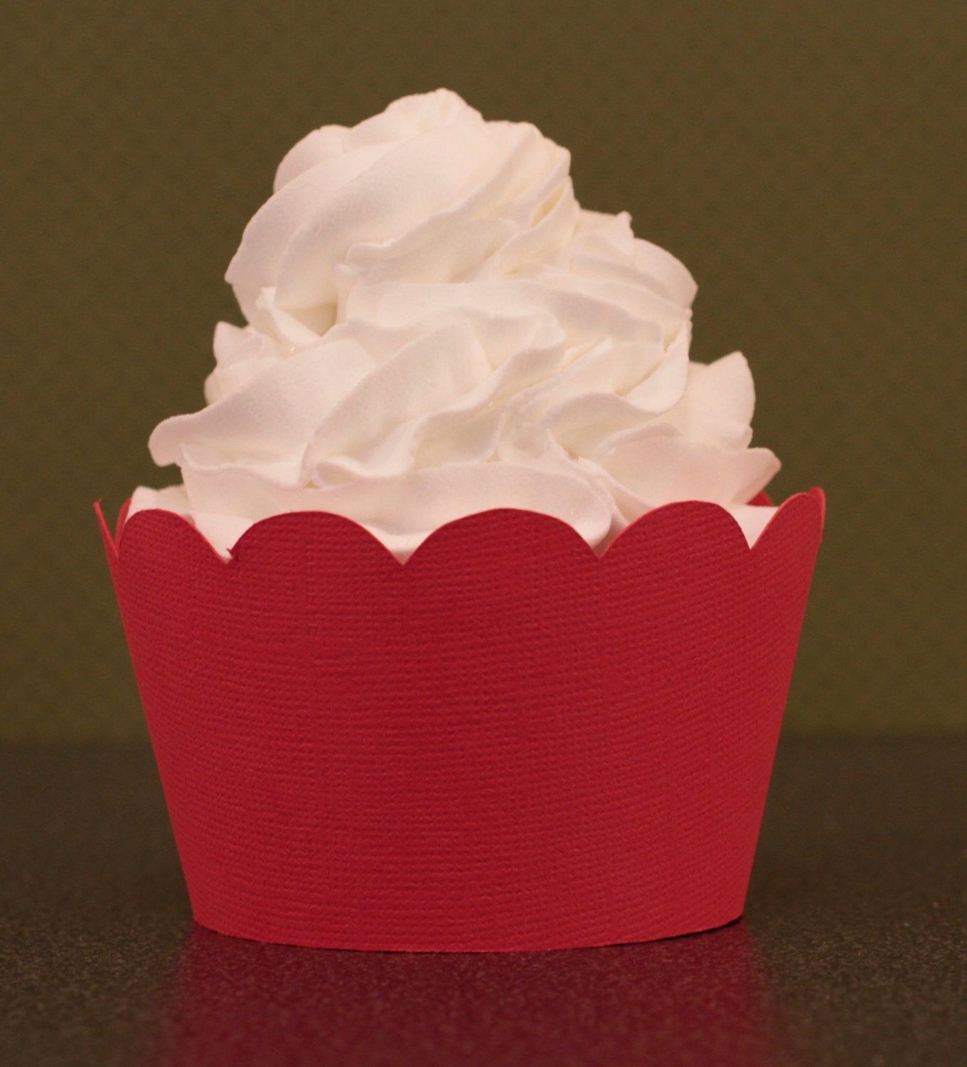 12 Baseball Red Cupcake Wrappers Il_570xn