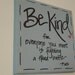 Beautiful 8x8 hand-painted canvas.  Slate blue with black lettering and silver accents