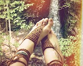 bare your sole.  barefoot sandals.  color clay. 'in stock/ ready to ship'