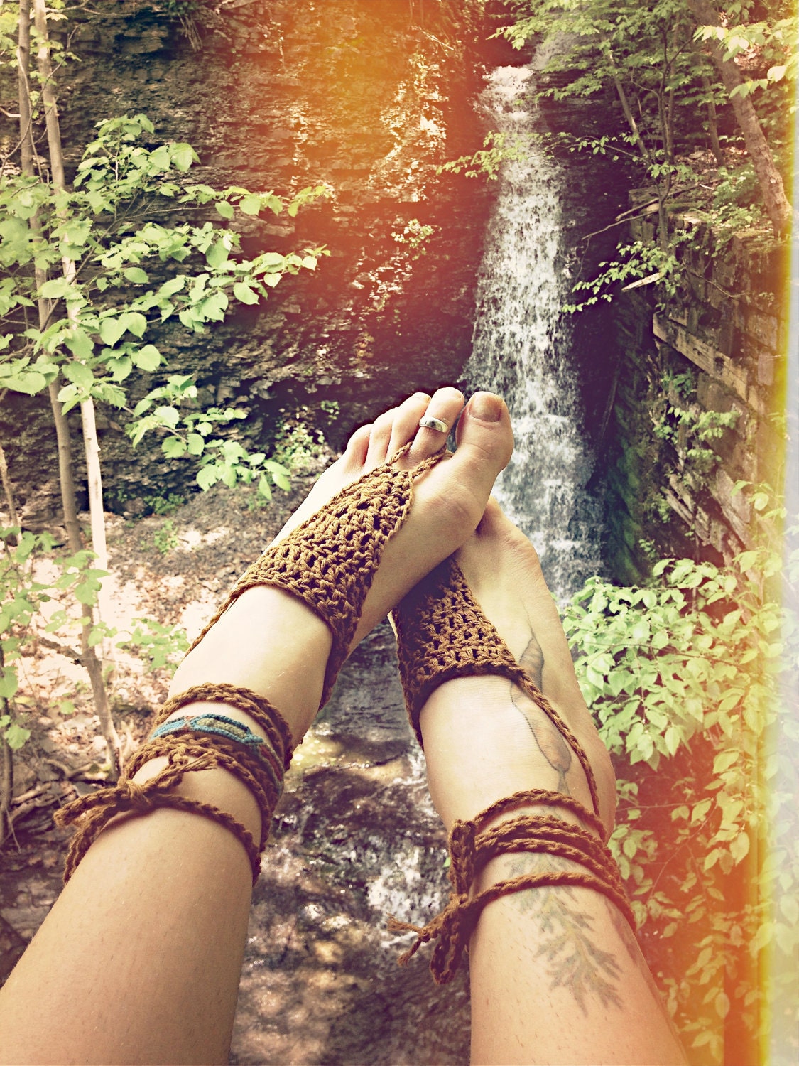 bare your sole.  barefoot sandals.  color clay. 'in stock/ ready to ship'