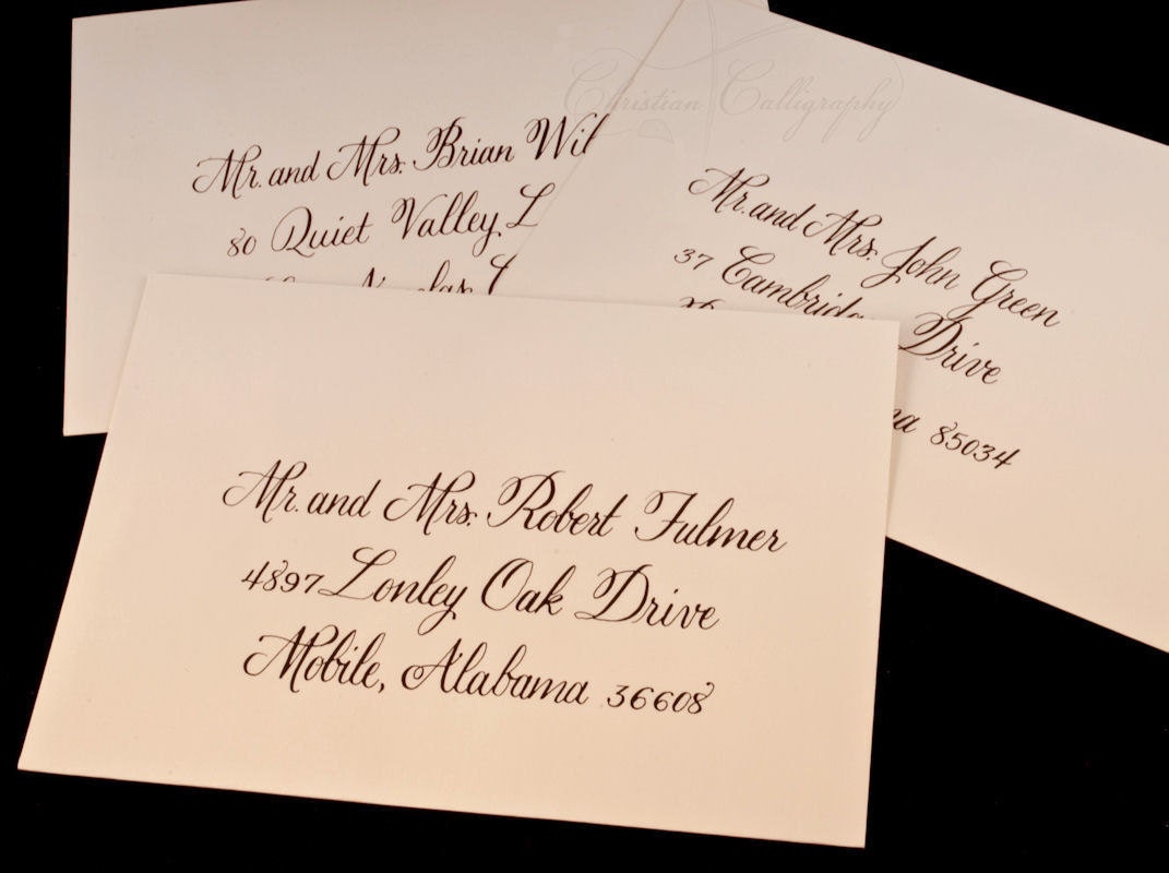 Addressed Wedding Envelopes