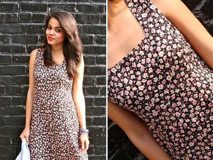 Vintage Floral Maxi Dress
