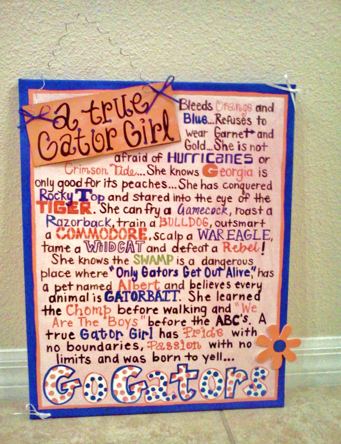 A True Gator Girl Canvas
