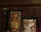 Old Steampunk Posters Candleholder set