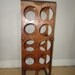 Vintage Hand Made Wood Wine Bottle Rack -Wine Bottle Shape Design - Holds 10 Bottles