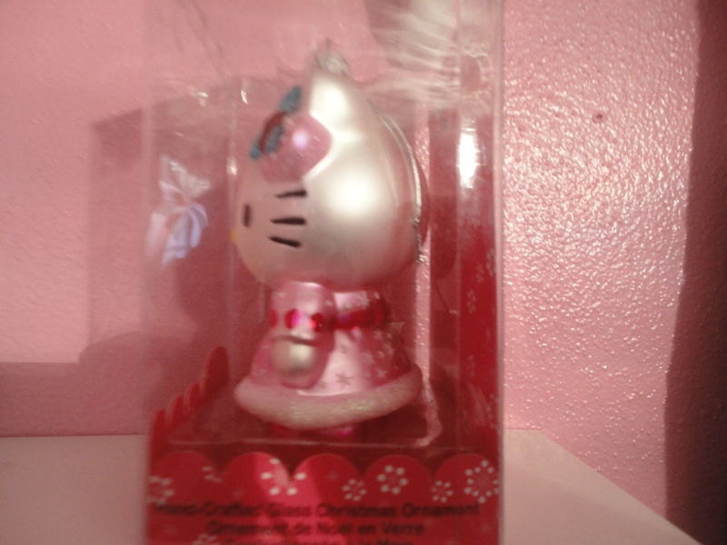 Hello Kitty Sanrio Hand  Crafted Glass Christmas Ornament