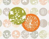 FLORAL PATTERNS - 1 Inch Circle Digital Collage Sheet for Pendants, Magnets and More No. 0847