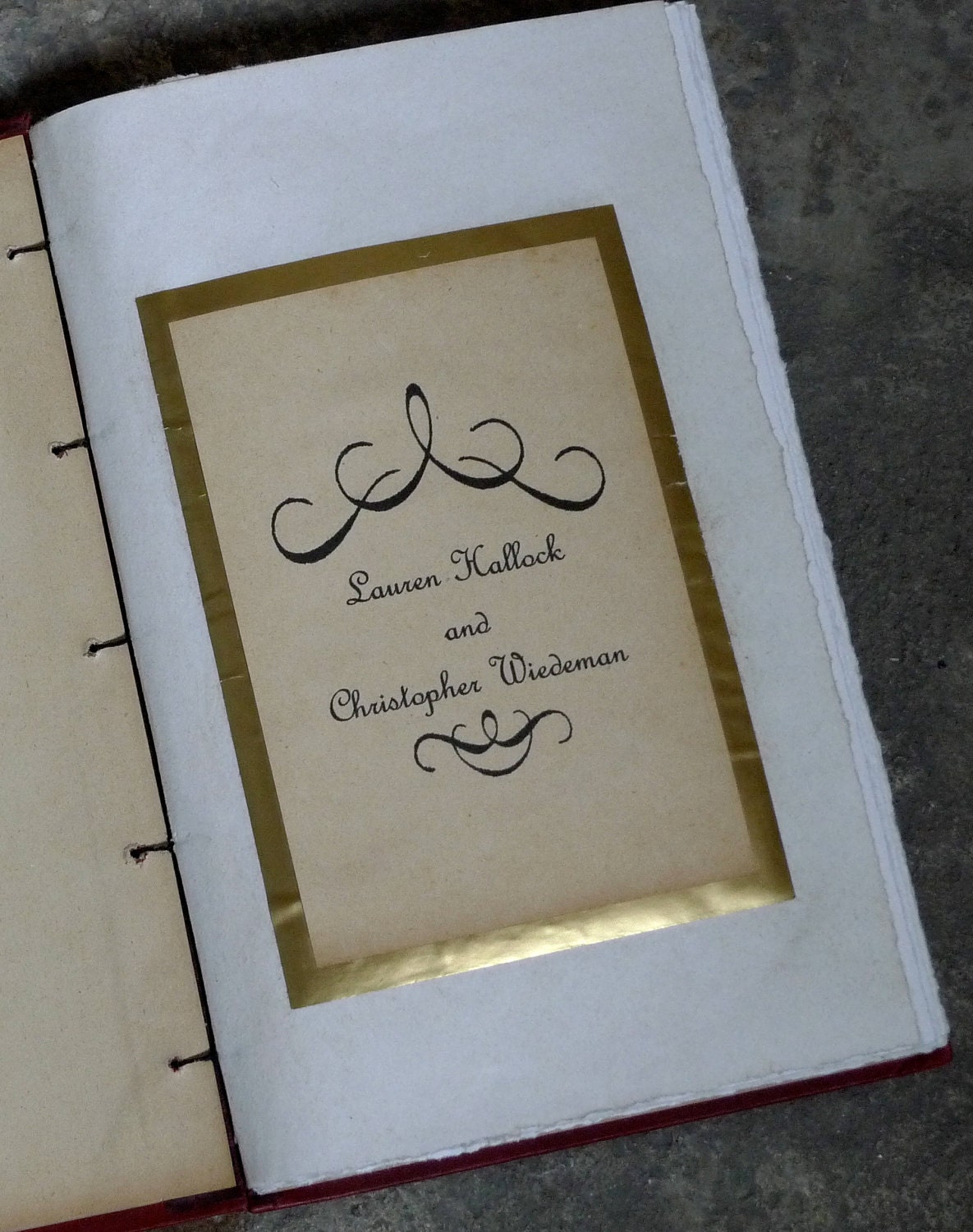 AVAILABLE NOW Vintage Wedding Guestbook Just Personalize It and Ready to Ship