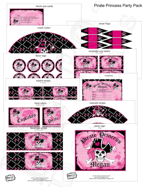 Pirate Princess - Party Package Il_570xn