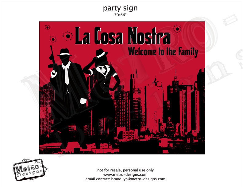 Mobster Theme Party Package - Digital Files Il_570xn