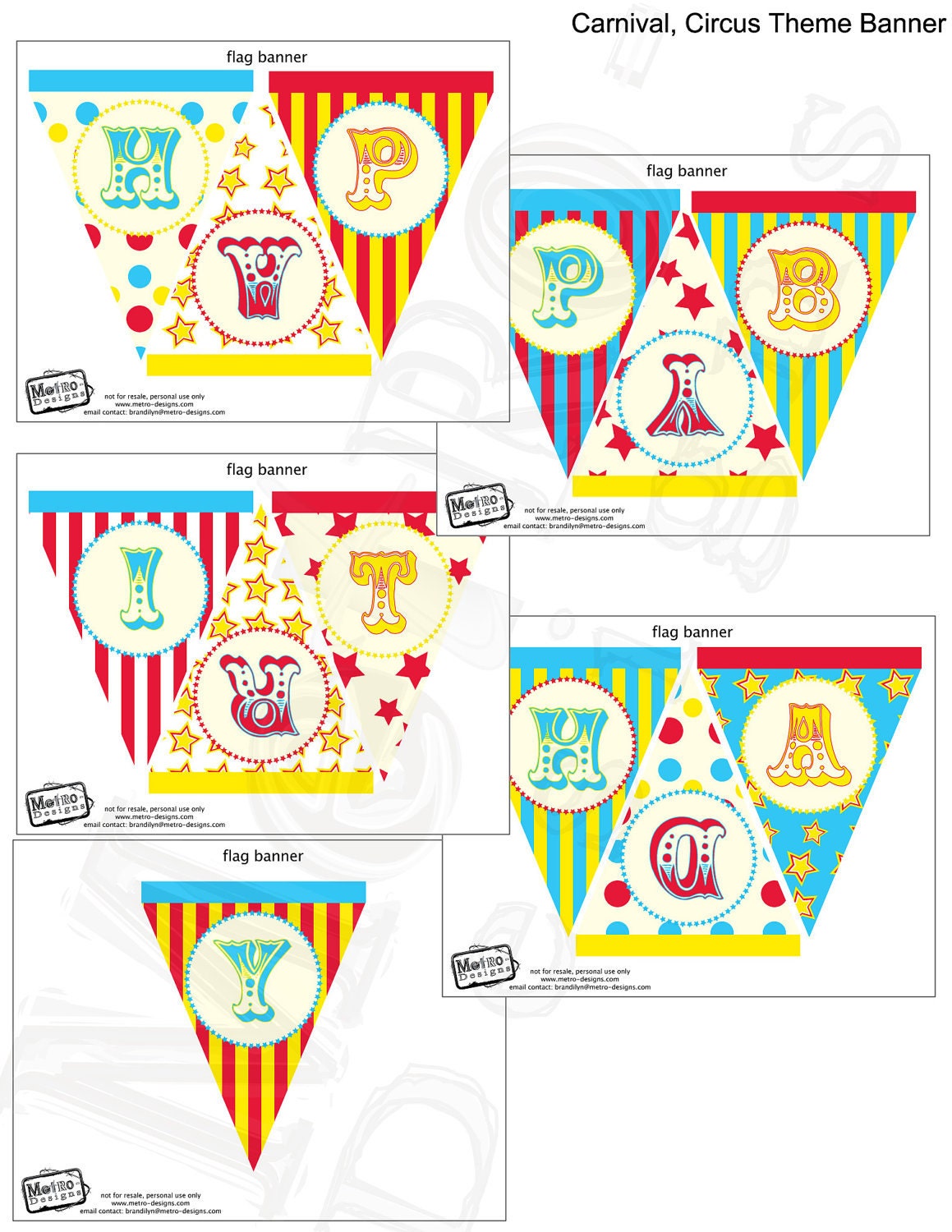 Circus, Carnival Digital File - by Metro Events/Metro-Designs Il_570xn