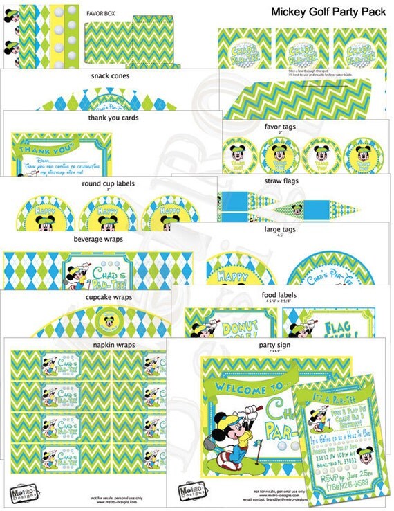 Mickey Mouse Golf - Deluxe Party Kit Il_570xn