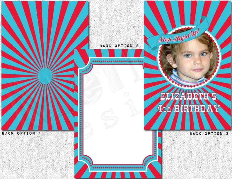 Carnival Party Invitations - Printable File