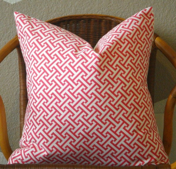Waverly 20" Cross Section Pillow Cover (Raspberry)